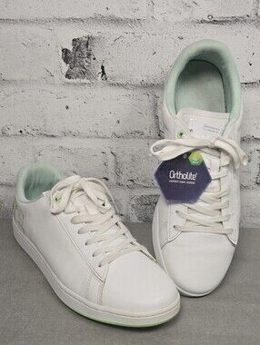 Lacoste Carnaby Evo White Leather Sneakers Green Mens 10.5